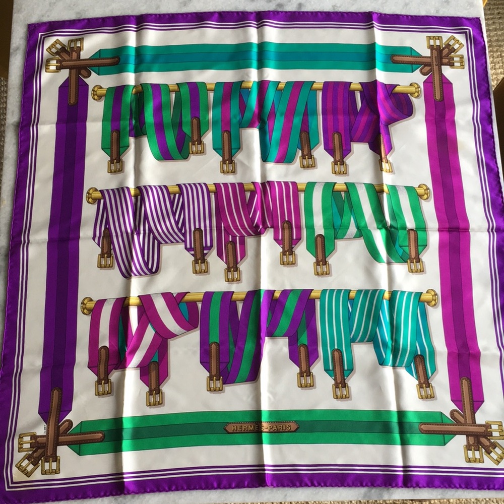 Hermès Belt Print 90 cm Silk Scarf